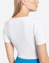 Tricou - Decolteu Keyhole - Alb