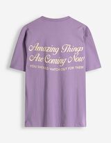 T-Shirt - R&uuml;ckenprint - dunkellila
