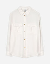 Overhemdblouse - Relax Pasvorm - wit