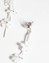 cercei - Pietricele decorative - Argintiu