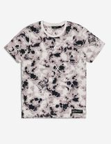 Tricou - Imprimeu allover - Gri deschis