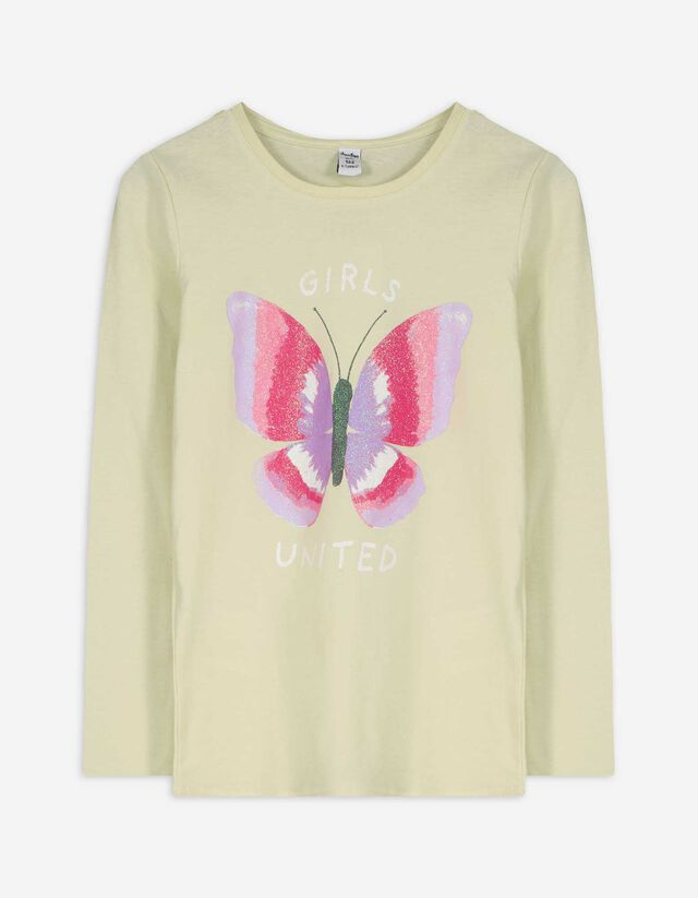 Longsleeve - Vooropdruk - lichtgroen