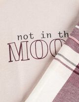 Pyjama Set aus Shirt und Hose - Allover-Print - bronzefarben