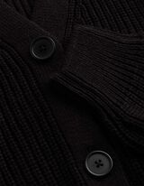 Strickjacke - Knopfleiste - Schwarz