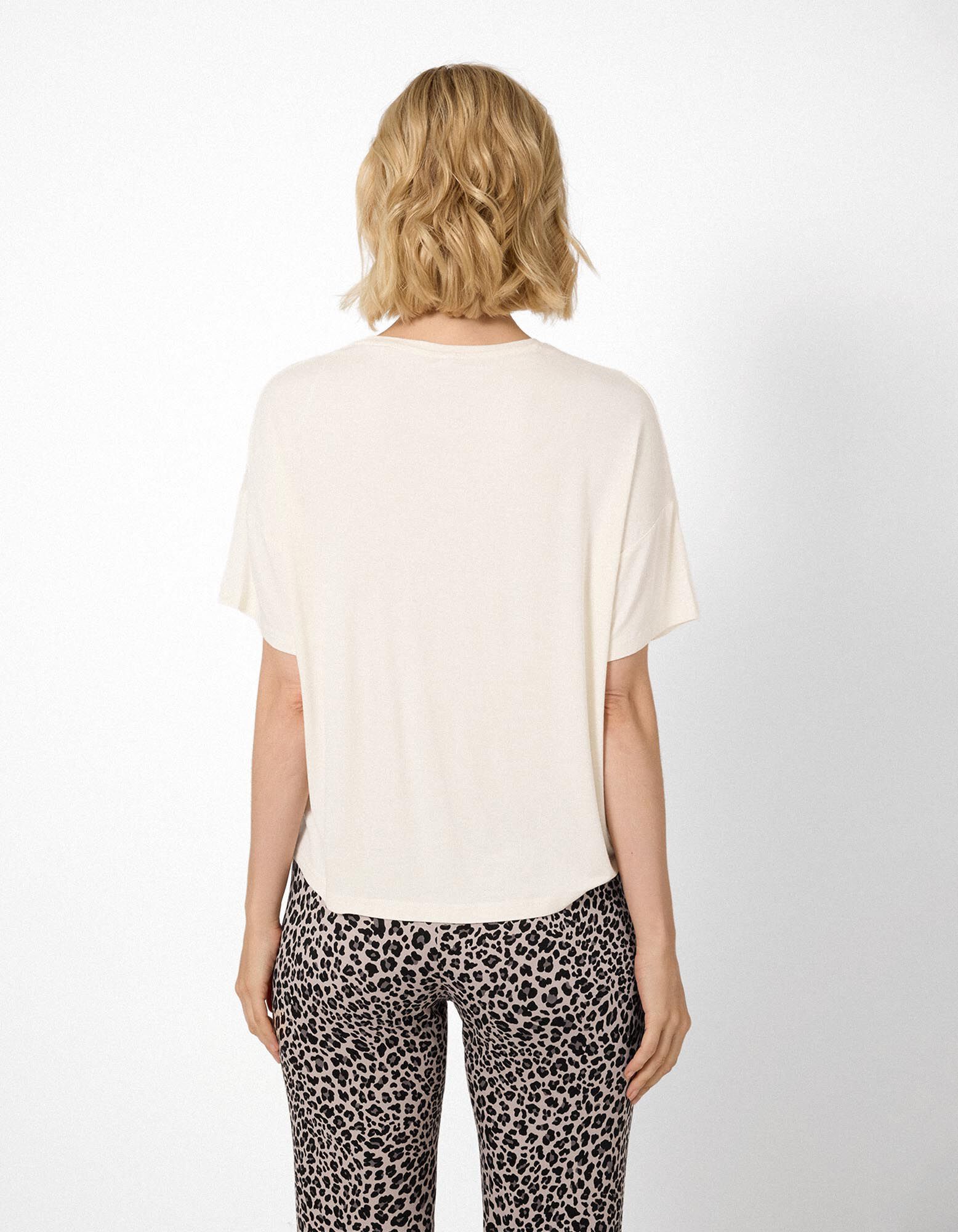 Pyjama Set aus Shirt und Hose - Viskose - Bunt