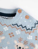 Maglione - Natale - celeste