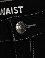 Cargohose - Kontrastnähte - schwarz