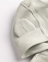 Prop&iacute;nac&iacute; mikina - Vaflov&aacute; struktura - sv. zelena