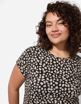 T-s&auml;rk - allover-mustriga - must