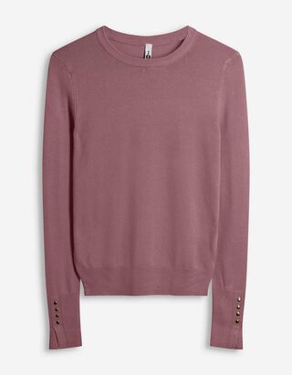 Strickpullover - einfarbig - lila