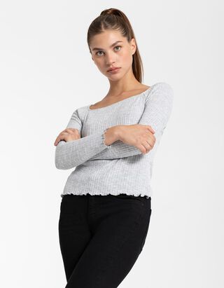 Longsleeve - Viscosemix - grijs