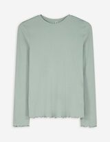 Ensemble pyjama (T-shirt et pantalon) - Côtes - Bleu clair