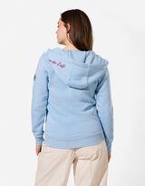 Veste molletonn&eacute;e - Broderie - Bleu