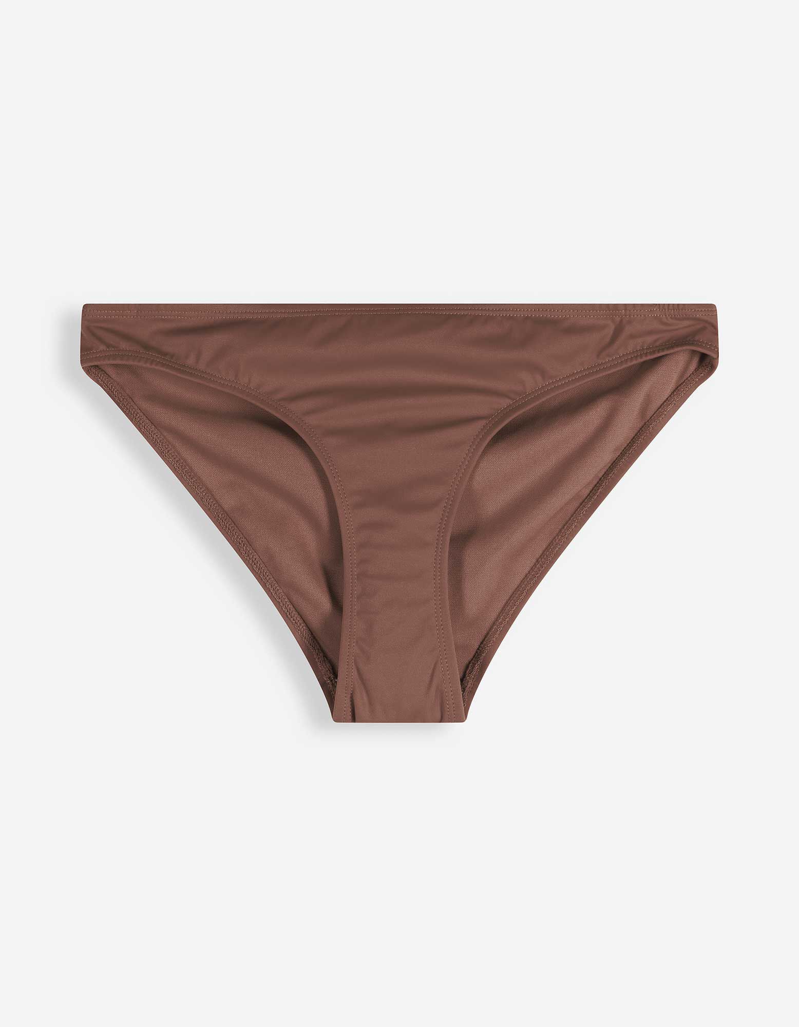 Slip de bikini - Unicolore - Brun