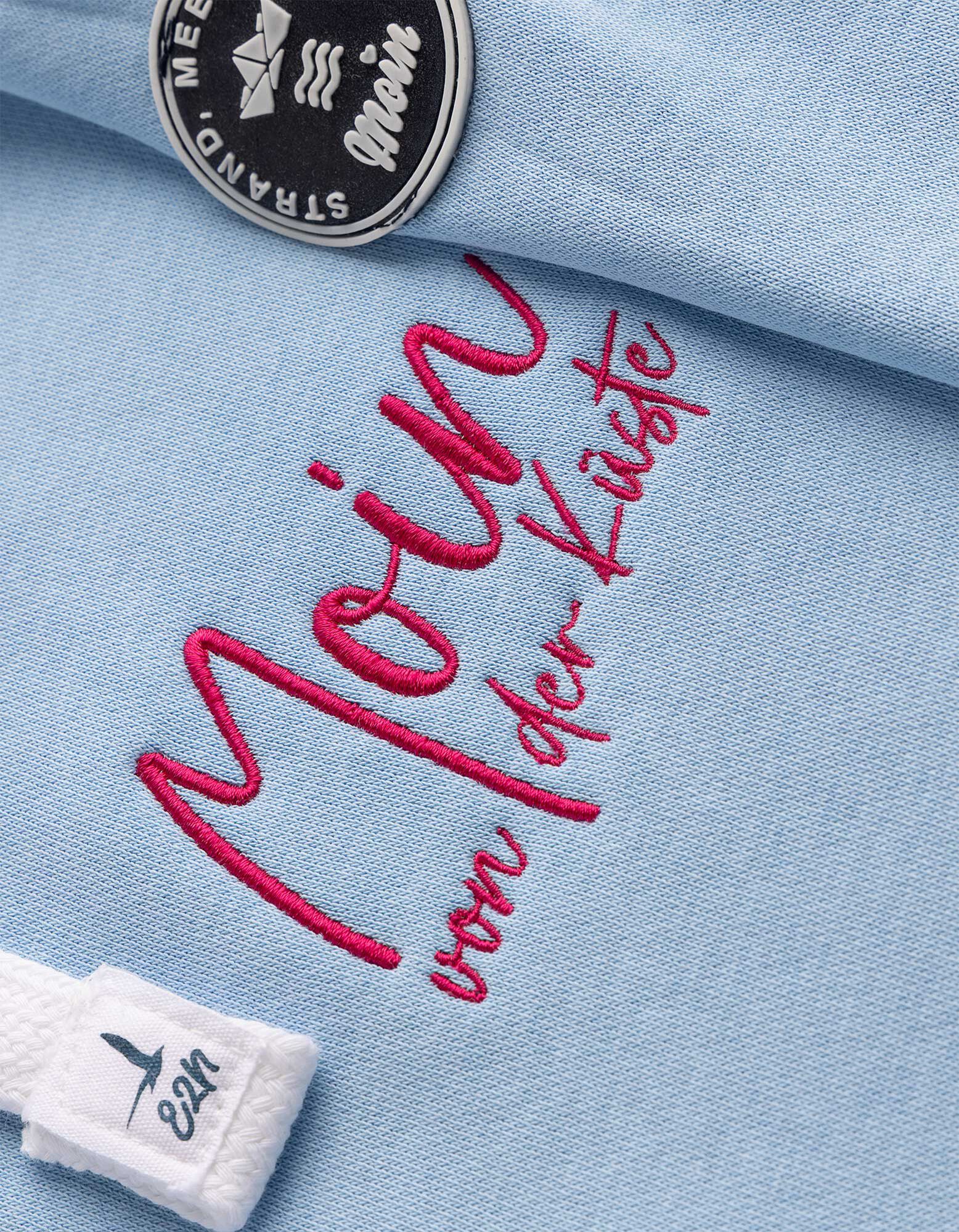 Sweatjacke - Stickerei - blau