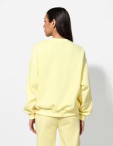 Trikotažinis megztinis - Užrašai - sviesiai geltonas