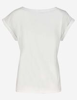 T-shirt - Message imprim&eacute; - blanc