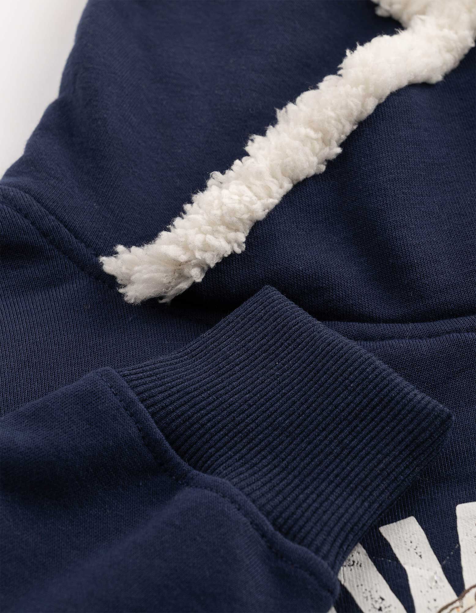 Sweatshirt - Paillettenbesatz - Dunkelblau