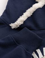 Sweatshirt - Paillettenbesatz - Dunkelblau