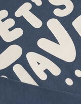 Tričko s dlhými rukávmi - Potlač - svetlomodra