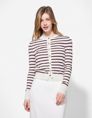 Kardigan - n&ouml;&ouml;biliist - tumepunane