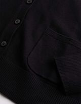 Strickjacke - Knopfleiste - Schwarz