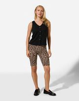 Gebreide top - Knoopsluiting - Zwart
