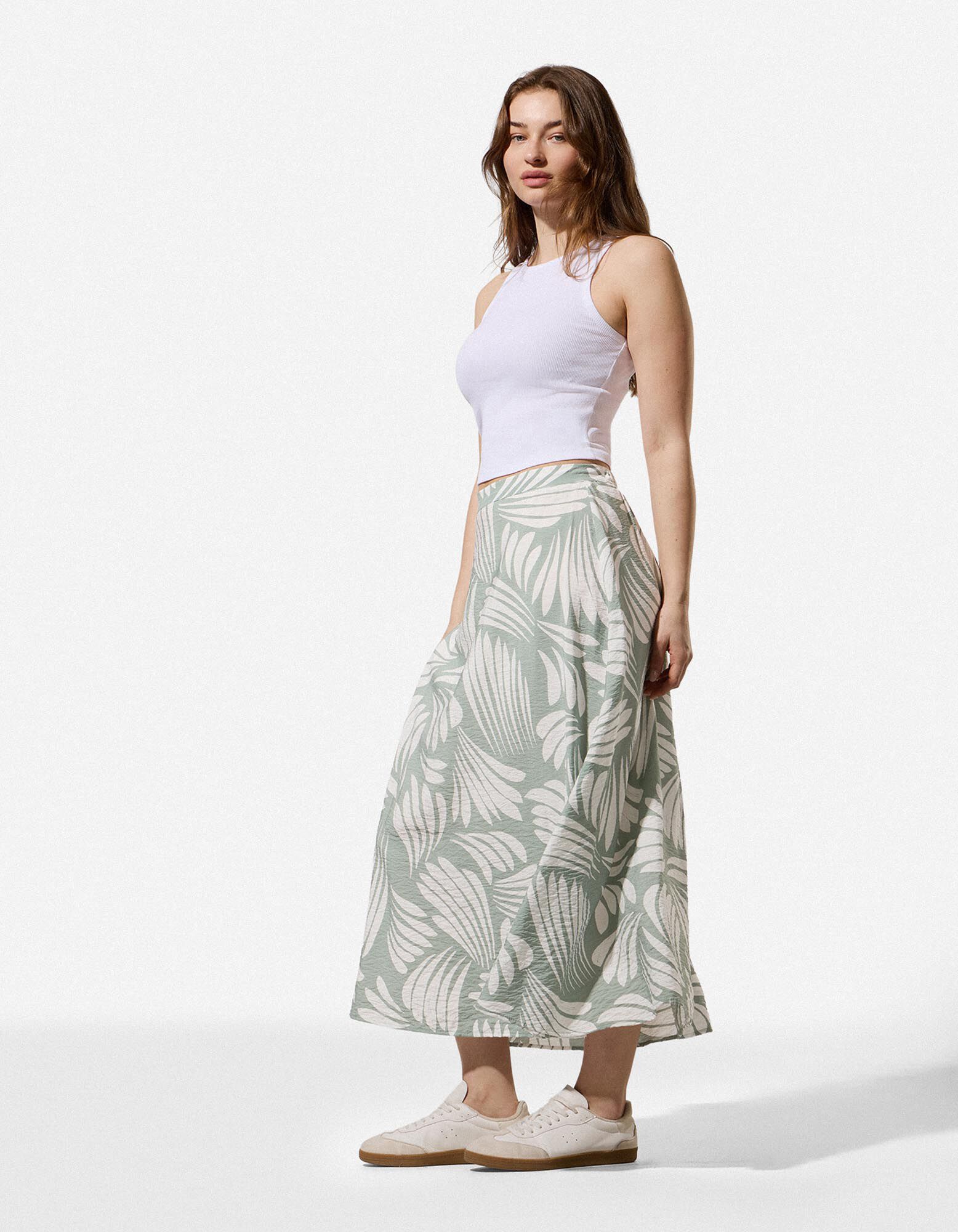 Gonna - Stampa allover - turchese