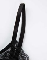 Merevítő nélküli melltartó - Push-up hatás - fekete