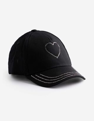 Basecap - Ziersteine - Schwarz