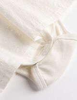 Body &agrave; manches courtes - Broderie anglaise - blanc