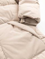 Outdoorjacke - Material-Mix - Hellgrau