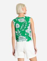 Haut en dentelle - Détail noué - Vert