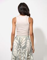 Top - Lesketajoč se potisk - belo