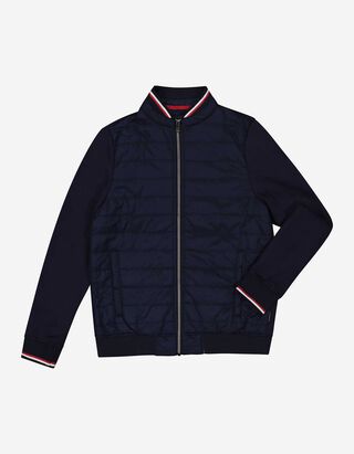 Sweatvest - Dubbellaagse look - donkerblauw
