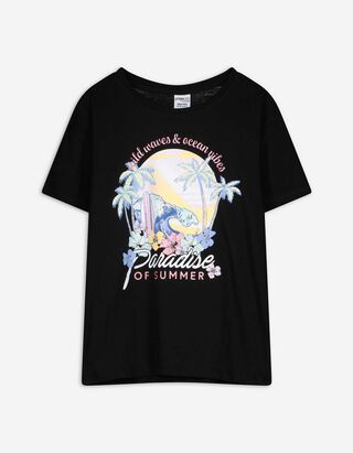 T-Shirt - Print - schwarz