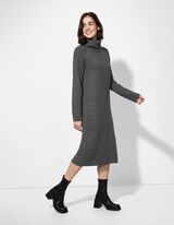 Šaty - Rolákový golier - seda