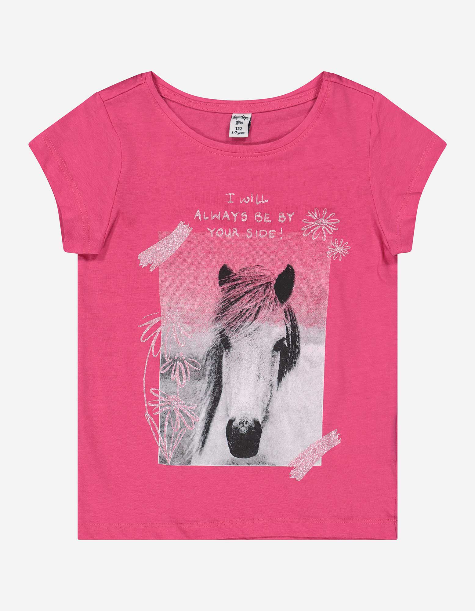T-shirt - Glitterprint - pink