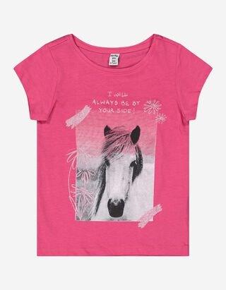T-shirt - Glitterprint - pink