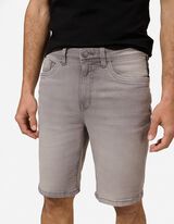 Jeansshorts - Wascheffekte - Grau