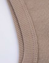 Top - Rippenstruktur - hellbraun