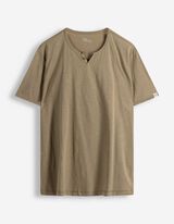 T-Shirt - T-Shirt-Ausschnitt - beige