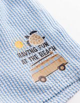 Badehose - Seersucker - hellblau