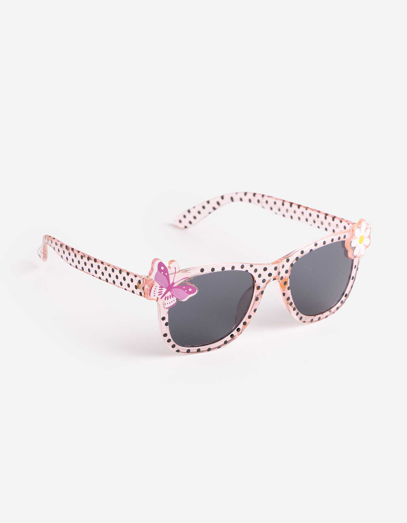 Sonnenbrille - eckig - rosa