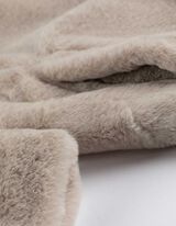 Mantel - Kunstfell - beige