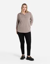 koszulka z długim rękawem - dekolt serafino - bez