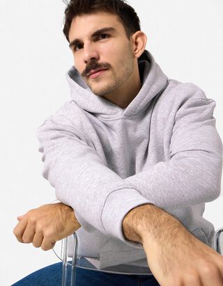 Hoodie - Oversized Fit - Hellgrau