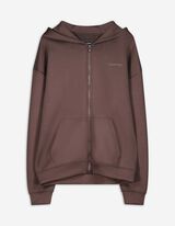 Tepláková bunda - Oversized Fit - tmavohneda