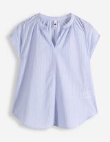 Halenkov&eacute; tričko - Proužky - svetle  modra