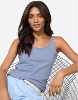 Top - Percentuale di tessuto elasticizzato - celeste